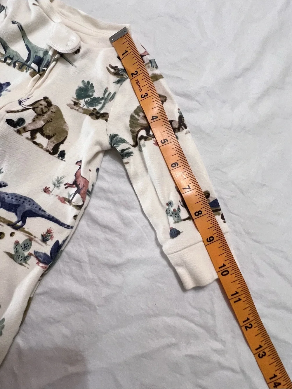 2 pc lot One-piece Footies Nike Baby Blue &  Carter’s Little Planet Dinosaurs 6M